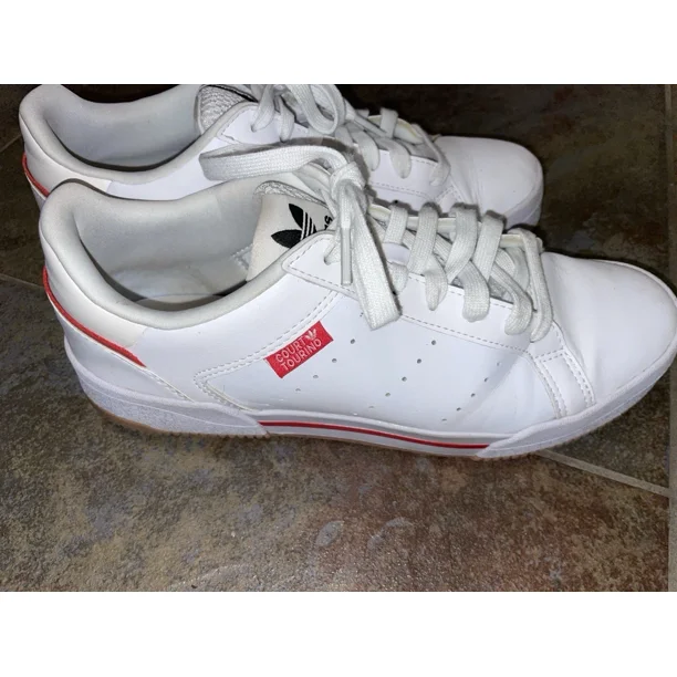 Ad-id-as Original's Court Tourino 8.5 Lifestyle Shoes Men Women White Red GX4378