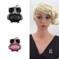 thumbnail image 2 of Brooch Pin Stylish Fashion Dual-Purpose Rhinestone Owl Shape Pendant Necklace Lapel Pin Animal Brooch with Chain, 2 of 10