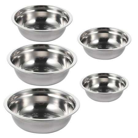 

Bowl Bowls Steel Mixing Stainless Metal Set Dessert Rice Nesting Kitchen Pasta Appetizer Plate Soup Dish Serving Large