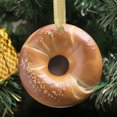 thumbnail image 2 of Cute American Bagel Novelty Funny Bagels Bread Bakery Food Themed Double Sided Ceramic Foodie Novelty Holiday Christmas Xmas Ornament Gift (Flat Printed Design, NOT 3D), 2 of 3