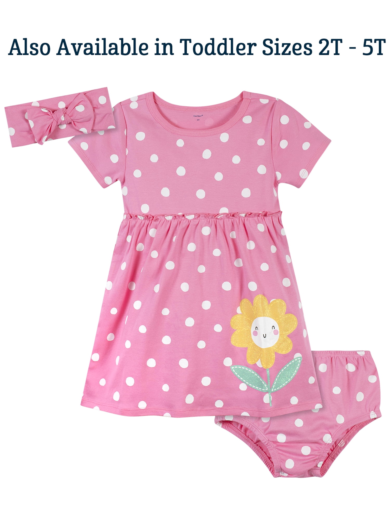 Gerber Giants Baby Girls Dress Set with Panty