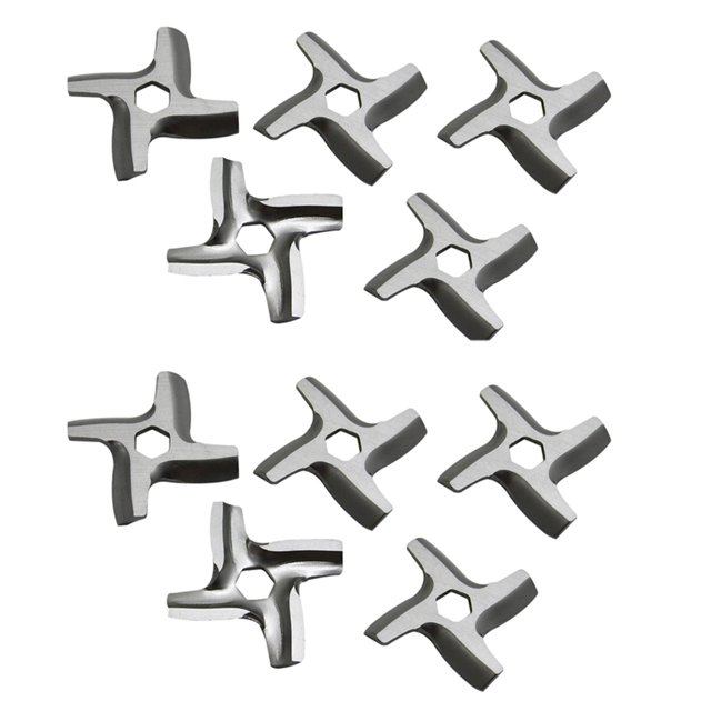 10X para Picadora de Carne Cuchillo Picadora Cuchilla Piezas de Electrodomésticos de Cocina para HV2 HV3 HV4 HV6 HV8 ME406 ME420 ME605 ME650