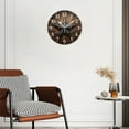 thumbnail image 3 of Non-Ticking Silent Wall Clocks Battery Operated Personalized Decor Clock for Living Room,Bedroom-Rustic Wooden Wall With Old Weathered Black Star(10inch), 3 of 4