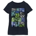 thumbnail image 3 of STAR WARS Clone Wars Story Squares Girl's Solid Crew Tee, Navy Blue, Small, 3 of 3
