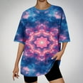 thumbnail image 2 of womens tops Tie Dye T Shirts for Women Rainbow Shirts Funny Short Sleeve spring Tops graphic tees for women, 2 of 4