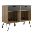 thumbnail image 1 of Concord Turntable Stand avec Tiroirs, Naturel / Noir, 1 of 1