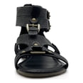 thumbnail image 3 of Ollio Women's Flat Shoes Gladiator Strappy Buckle Ankle Strap Back Zipper Sandals ZM1996, 3 of 6
