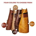 thumbnail image 3 of ELW Full Grain Leather Apron-1 Pouch, BBQ Apron, Men & Women's Apron, Kitchen, Cooking, Bartending, Workshop, One Size Fit, 3 of 8