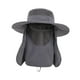 thumbnail image 1 of Sombrero plegable para el sol al aire libre, sombrero de pescador portátil para acampar, escalar y viajar. Gris oscuro, 1 of 9