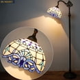 thumbnail image 2 of Tiffany Floor Lamp 64" Tall Baroque Industrial Pole Vintage Boho Stained Glass Standing Corner Bright Reading LED Light Arched Rustic Gooseneck Adjustable Living Room Kids Bedroom Farmhouse WERFACTORY, 2 of 5