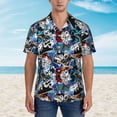 thumbnail image 4 of Daiia colorful snow board Hawaiian Shirt for Men Gentle Cotton Regular Short Sleeve Casual-3X-Large, 4 of 9