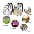 thumbnail image 3 of TOPRenddon Clear Stadium Backpack - 12x12 Inch Transparent NFL Approved Concert Bag with 4 Pockets & Bottle Holders for Sports Events Travel Beach, 3 of 6