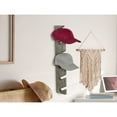 thumbnail image 2 of CHOK Wall Mounted Gray Wood Hat Rack  6 Slot Baseball Caps Collection Wall Hanging Display Organizer, 2 of 7