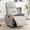 Light Gray, variant on 360° Swivel Rocker Recliner Chair for Small Spaces, Manual Reclining Chair for Adults, Rocking Glider Chair for Nursery, Living Room, Bedroom, Polyester Fabric Cream Beige