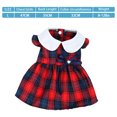 thumbnail image 2 of Vestidos de perro a cuadros para perros pequeños Vestido de princesa de verano con lazo Ropa linda y elegante para cachorros Falda sin mangas con volantes Vestido suave para mascotas Ropa para perros, 2 of 5