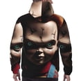 thumbnail image 6 of Lsque Chucky Pattern Casual Men's Hoodie,Hooded Sweatshirt with Kangaroo Pocket,Pullover Hoodie-3X-Large, 6 of 8