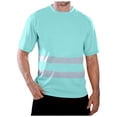 thumbnail image 2 of Gunia High Visibility Shirts For Men Lightweight Hi Vis Reflective Construction Work T Shirt Breathable Shirt Tops Men T Shirts Sky Blue L, 2 of 5
