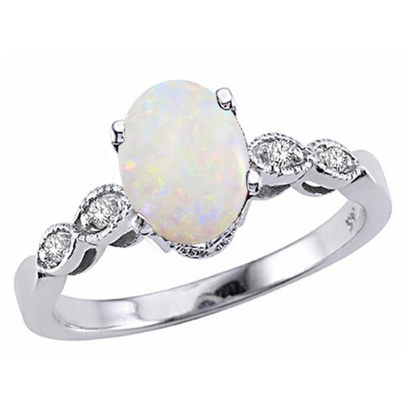 Tommaso Design� Genuine 8x6 Opal Ring