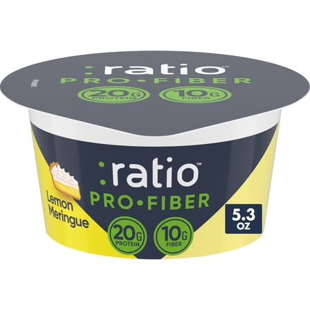 Ratio Pro-Fiber Yogurt Cultured Dairy Snack Cup, Lemon Meringue, 5.3 oz