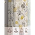 thumbnail image 6 of Yellow Grey Botanical Sheer Curtains 63 Inch Length 2 Panels Set for Living Room/Bedroom, Spring Floral Watercolor Rustic Curtain Sheers Drapes Rod Pocket Curtains Window Treatment Set 52''x63''x2, 6 of 7