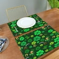 thumbnail image 5 of St Patricks Green Leprechaun with Clover Placemats Set of 4, Washable Table Place Mats for Kitchen Dining Home Table Decoration 12 x 18 inches, 5 of 6