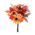 thumbnail image 1 of Ramo de flores artificiales de otoño con hojas de arce falsas, jarrón de granja para el Festival de la Cosecha Estilo B, 1 of 9