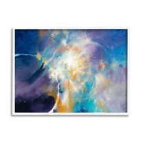 Stupell Industries Abstract Nebula Sky Scene Graphic Art White Framed Art Print Wall Art, Design by Dina D'Argo