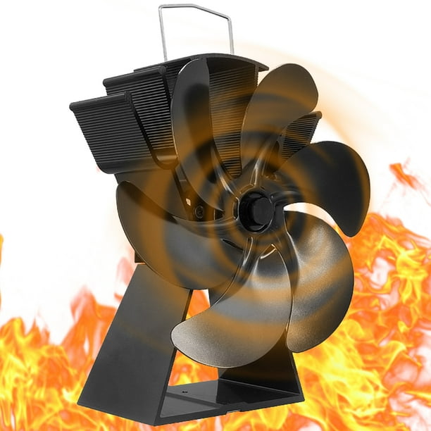 Wowspeed Heat Powered Stove Fan Thermodynamic Fireplace Fan with 6