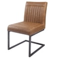thumbnail image 6 of Ronan Modern Rustic Faux Leather Side Chair (Set of 2), Multiple Colors, 6 of 9