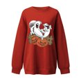 thumbnail image 4 of HKEJIAOI Halloween Hoodies for Femmes Manches Longues Col Rond Imprimé Graphique Moderne Halloween Célébration Esthétique Rouge-1, 4 of 4