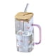 thumbnail image 1 of Vaso de cristal térmico con pajita 400ML Apto para bebidas frías Zumo Leche Incluye Tapa Textura de cristal Apto para varias bebidas, 1 of 5