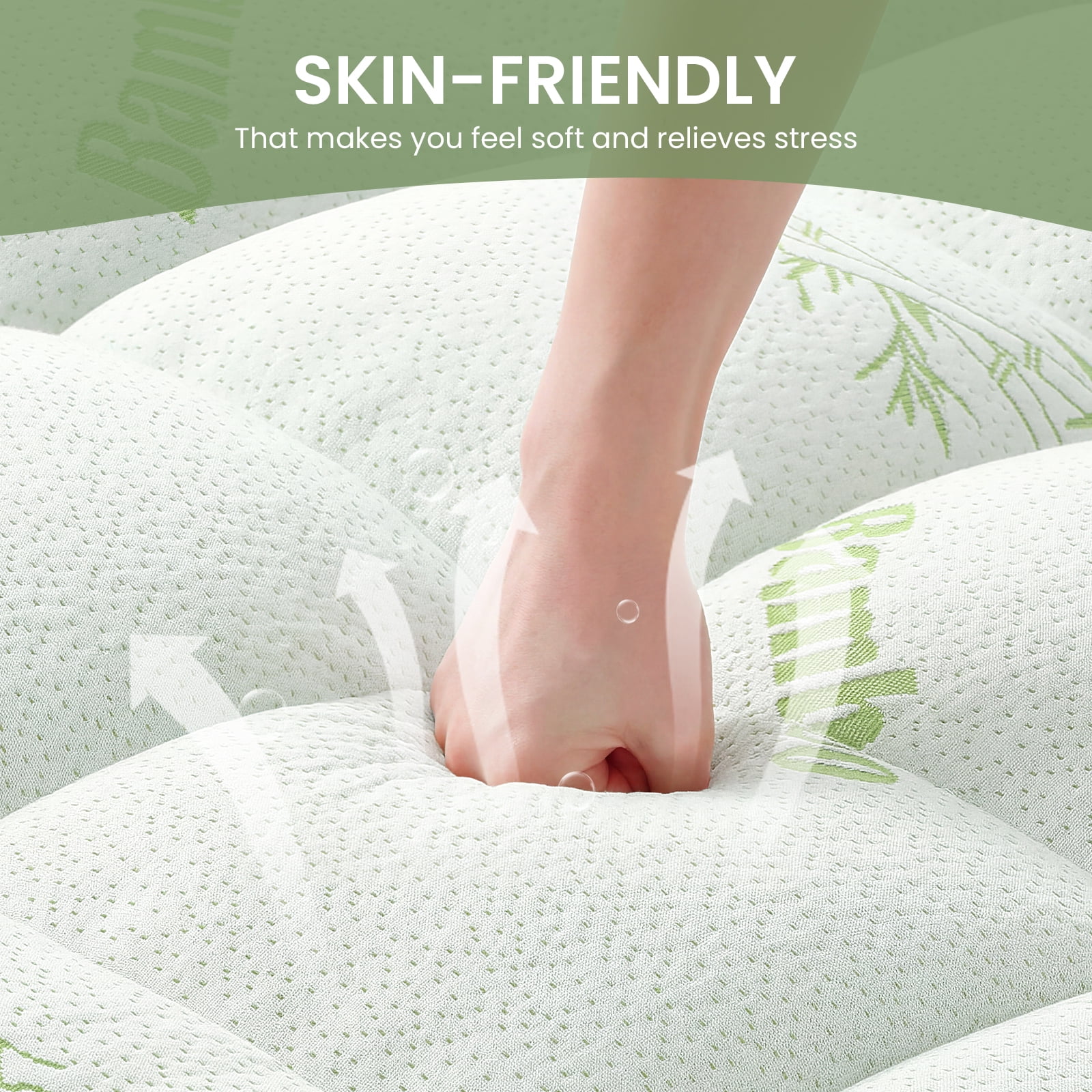 Extra Thick Queen Mattress Topper, Cooling Mattress Pad Cover, Mattress Protector with 8-21 Inch Deep Pocket,White