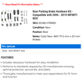 thumbnail image 2 of Rear Parking Brake Hardware Kit - Compatible with 2006 - 2010 INFINITI M35 2007 2008 2009, 2 of 2