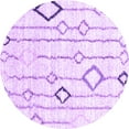 thumbnail image 1 of Ahgly Company Indoor Round Solid Purple Modern Area Rugs, 3' Round, 1 of 4