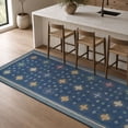 thumbnail image 2 of TURCURNO 3x8 Runner Rug, Vintage Boho Washable Kitchen Runner Rug Distressed Rug Indoor Retro Carpet for Hallway Entryway Bedroom, Low Pile Non Slip Indoor Rug, Midnight Blue, 2 of 11