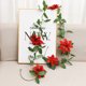 thumbnail image 5 of Flor artificial falsa, baya roja, flor de plástico, enredadera, decoración navideña, vid de fruta navideña, 5 of 6