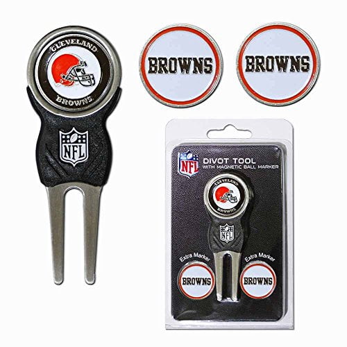 Cleveland Browns Golf Divot Tool with 3 Markers