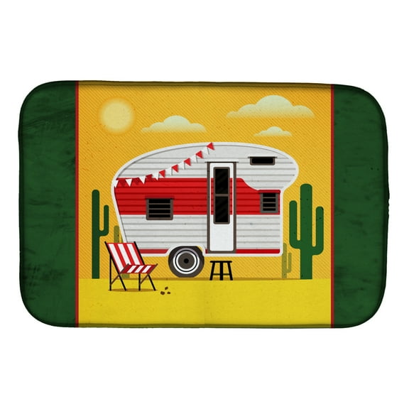 Greatest Adventure Retro Camper Desert Dish Drying Mat