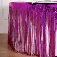 thumbnail image 4 of BalsaCircle 29" x 9 feet Fuchsia Metallic Foil Fringe Table Skirt Wedding Birthday Party Catering, 4 of 8