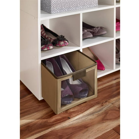 ClosetMaid Decorative Fabric Bin with Window, Mocha