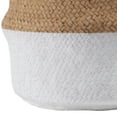 thumbnail image 2 of Cement Pot with Weave Design and Cotton Strap Handle,Large,Brown and White, 2 of 5