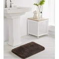 thumbnail image 2 of Bathroom Rug Non Slip Bath Mat for Bathroom (16 x 24, Brown) Water Absorbent Soft Microfiber Shaggy Bathroom Mat Machine Washable Bath Rug for Bathroom Thick Plush Rugs for Shower, 2 of 6