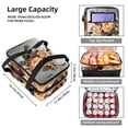 thumbnail image 3 of Fragmented Flowers Double Layered Insulated and Refrigerated Lunch Bag with Large Capacity and Hand Carry - 7.1x11.4x16.1 Inches, 3 of 6