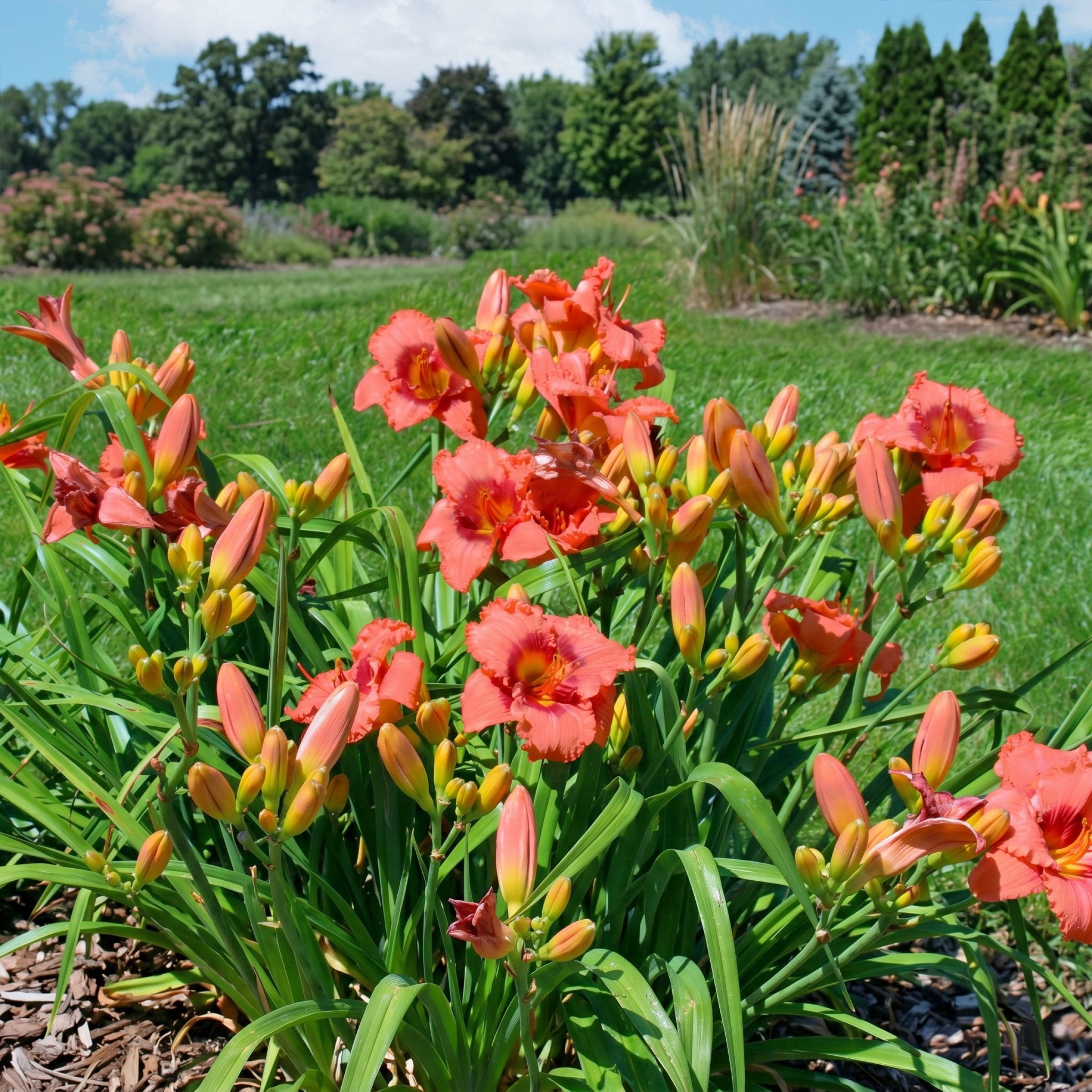 National Plant Network Bare Root Daylily Rosy Returns Perennial Plant (3-Pack)