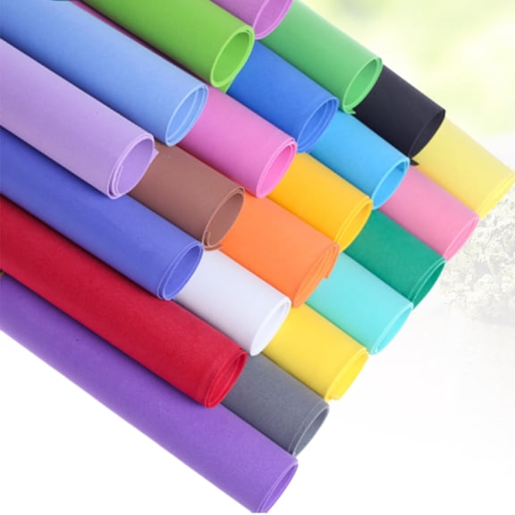 ELAYARD 20Pcs Assorted Colors 1mm Thick Craft Sponge Paper Sheets 50x50cm