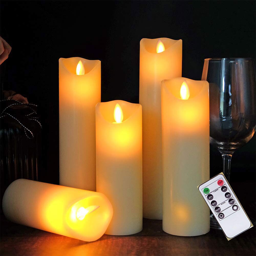 2 Pieces 10 inch Battery Operated Birthday Candles With Remote,25.5cm