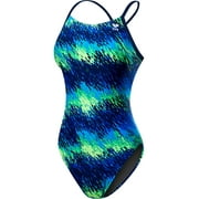 Tyr Swimsuit PERSEUS Cutoutfit Blue/Green Size 26