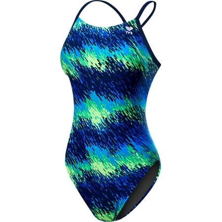 Tyr Swimsuit PERSEUS Cutoutfit Blue/Green Size 26