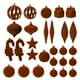 thumbnail image 1 of 28-Pack Flocked Shaped Christmas Balls Decorative Ornaments For Christmas Tree, 1 of 7