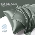 thumbnail image 5 of PiccoCasa Satin Pillowcases Standard Pillow Covers Set of 2, King Grey, 5 of 7